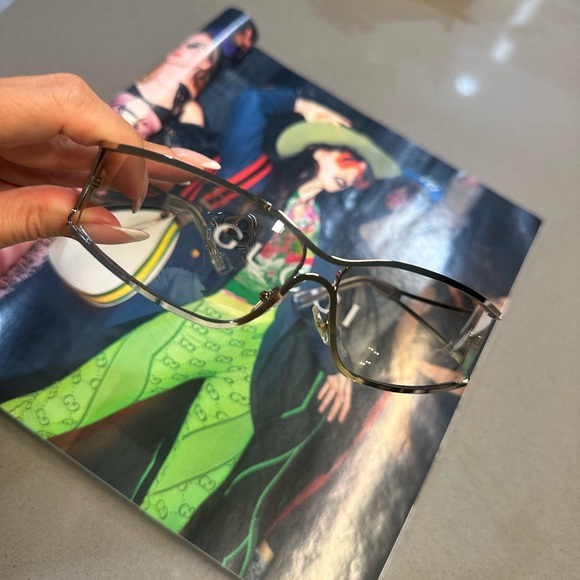 Silver frame tinted gray sunglasses - Picture 5 of 9